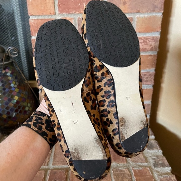 Arturo Chiang Aryane Buckle Leopard Flats - Picture 8 of 9